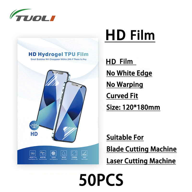 Screen Protector Cutter - TUOLI HD 50Pcs핸드폰 화면 보호기 멤브레인