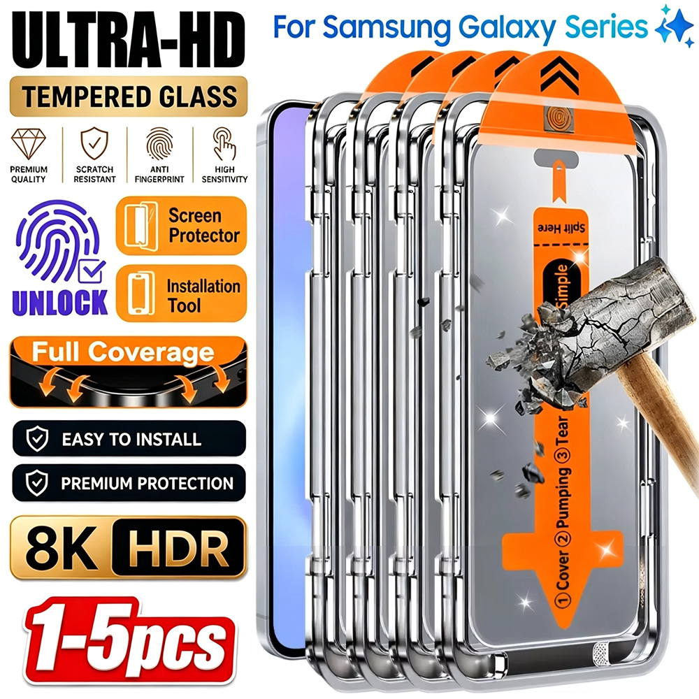 NNBILI 1-5개입 HD 강화유리 화면 보호기, 자 - Screen Alignment Tool 리뷰 및 가격
